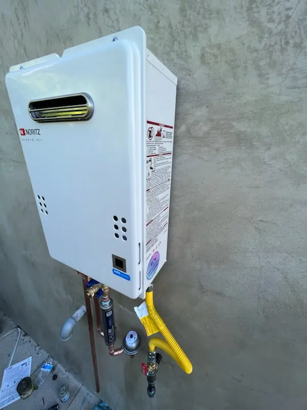 Tankless water heater installation for Freedom homes